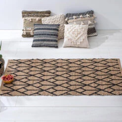 Juteteppich In Braun -Heimtextilien atmosphera createur dinterieur juteteppich in braun 2