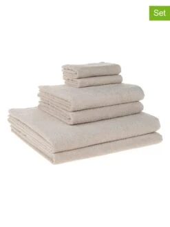 6tlg. Handtuch-Set In Creme