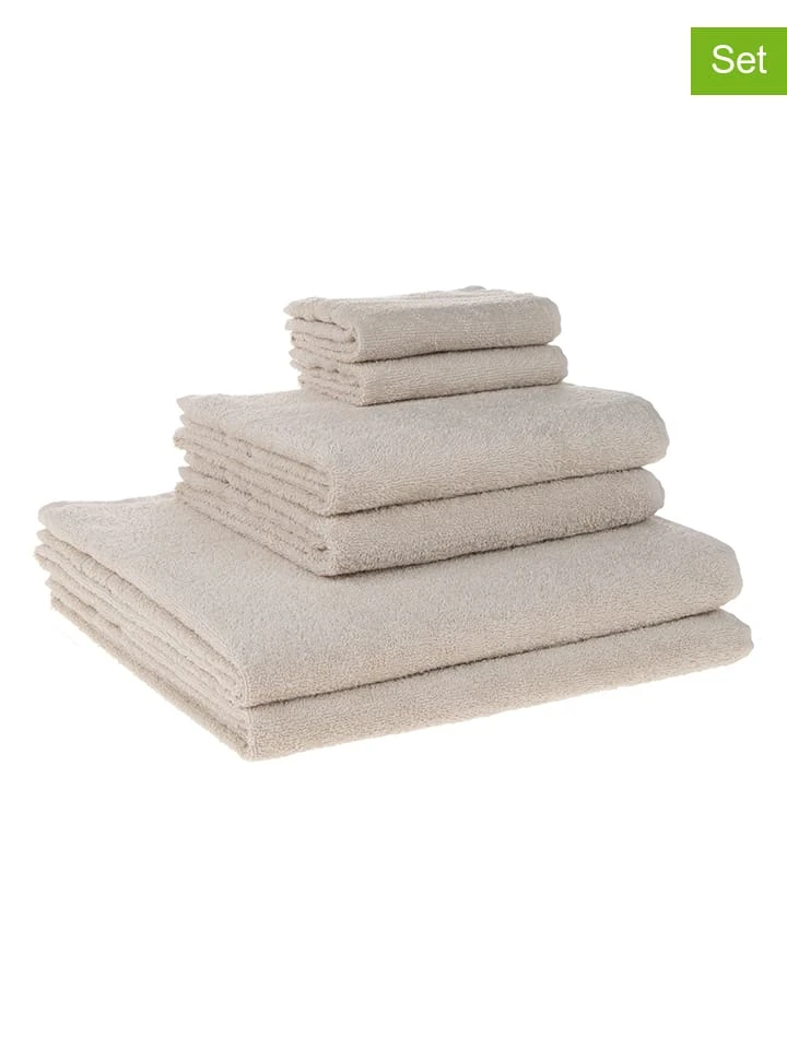 6tlg. Handtuch-Set In Creme 1 6tlg. Handtuch-Set In Creme