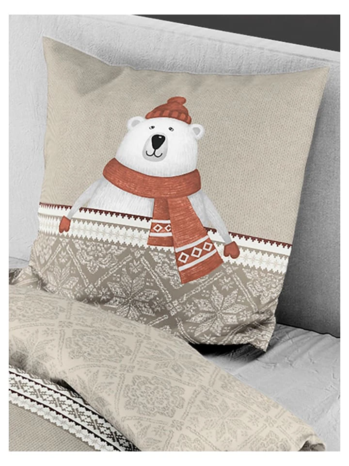 Biber-Bettwäsche-Set In Beige 2 Biber-Bettwäsche-Set In Beige – Bild 2