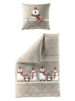 Biber-Bettwäsche-Set In Beige