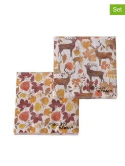 2er-Set: Servietten "Xander" In Bunt - 2x 20 Stück