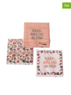 3er-Set: Servietten "Physalis" In Orange - 3x 20 Stück