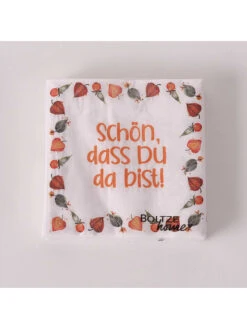 3er-Set: Servietten "Physalis" In Orange - 3x 20 Stück -Heimtextilien boltze 3er set servietten physalis in orange 3x 20 stuck 3