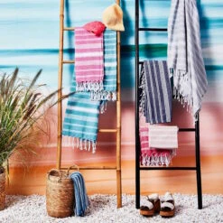 Hamamtuch L 170 X B 90cm SURFSIDE In Hellgrau 10 Hamamtuch L 170 X B 90cm SURFSIDE In Hellgrau -Heimtextilien butlers hamamtuch l 170 x b 90cm surfside in hellgrau 4