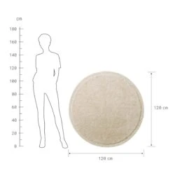 Teppich Hochflor Mit Makramé Ø120cm BOHO LOUNGE In Beige -Heimtextilien butlers teppich hochflor mit makrame o120cm boho lounge in beige 3