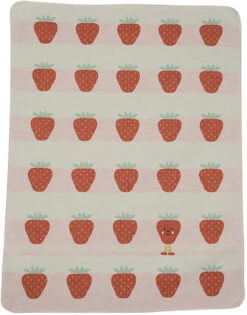 Babydecke "Erdbeere" Inkl. Stick