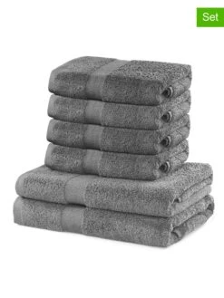 6er-Set: Handtücher In Silber