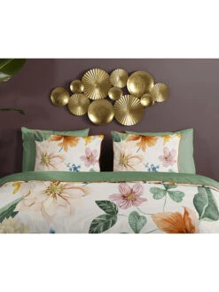 Satin-Bettwäsche-Set "Annabelle" In Bunt/ Grün -Heimtextilien descanso satin bettwasche set annabelle in bunt grun 3