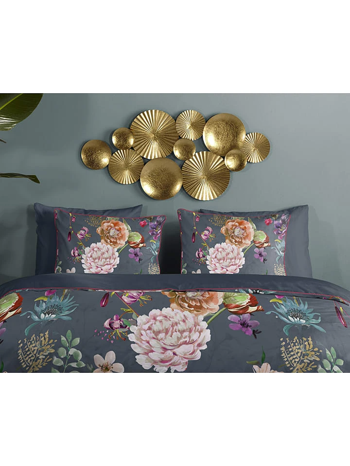 Satin-Bettwäsche-Set "Parma" In Anthrazit/ Bunt 4 Satin-Bettwäsche-Set "Parma" In Anthrazit/ Bunt – Bild 4