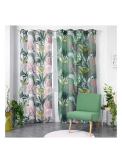 Gardine "Sweet Fantasy" In Rosa/ Grün -Heimtextilien douceur dinterieur gardine sweet fantasy in rosa grun 2