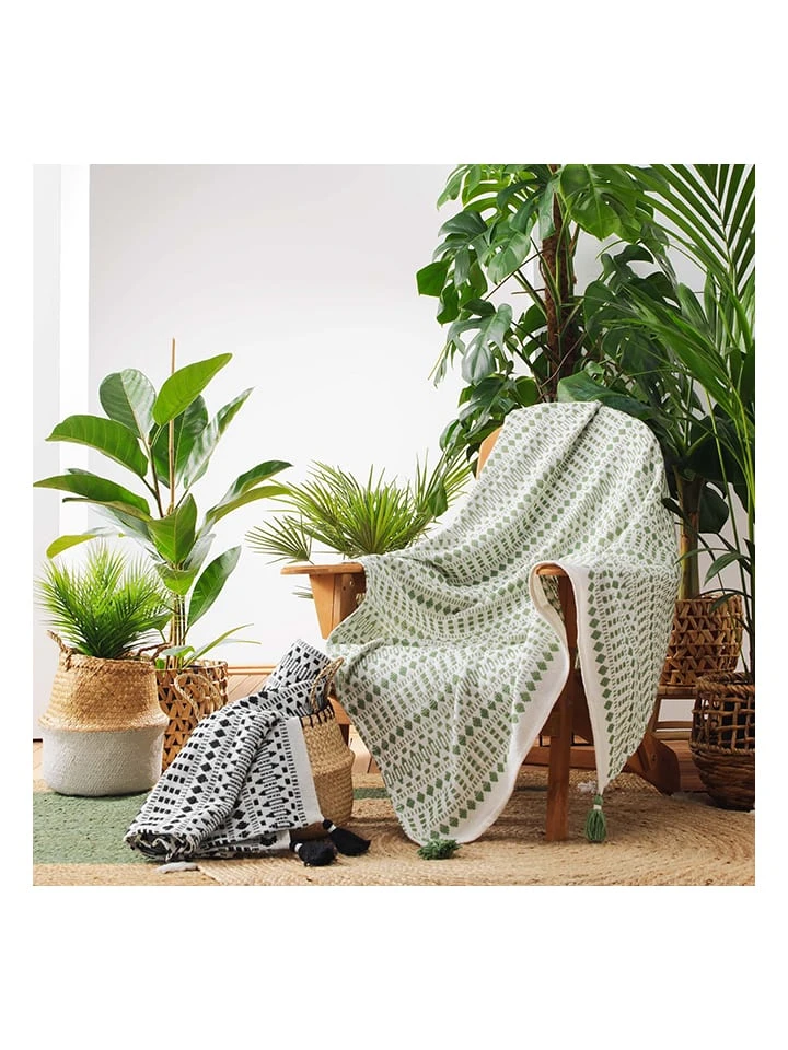 Überwurf "Maldives" In Weiß/ Khaki 2 Überwurf "Maldives" In Weiß/ Khaki – Bild 2