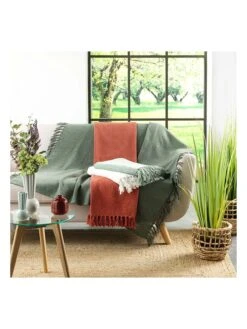 Überwurf "Terra Nova" In Grün 6 Überwurf "Terra Nova" In Grün -Heimtextilien douceur dinterieur uberwurf terra nova in grun 2