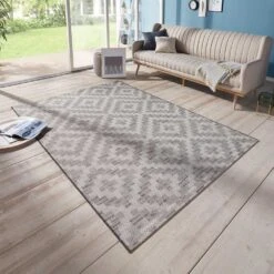In- Und Outdoor Teppich Creil Grau Creme -Heimtextilien elle decoration in und outdoor teppich creil grau creme 4