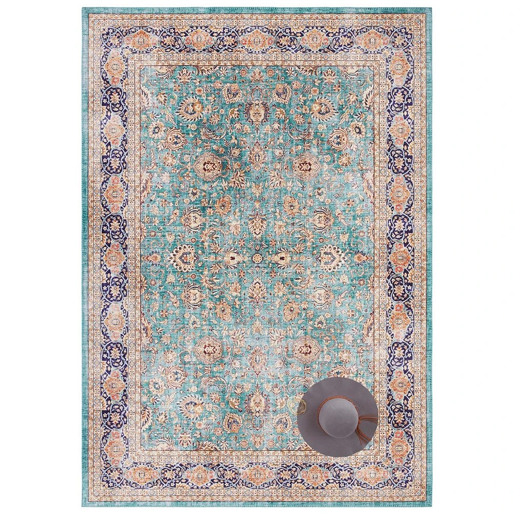 Kurzflor Teppich Keshan Maschad Jade 2 Kurzflor Teppich Keshan Maschad Jade – Bild 2