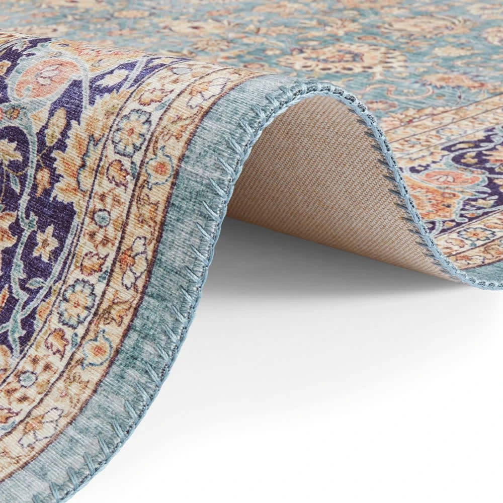 Kurzflor Teppich Keshan Maschad Jade 4 Kurzflor Teppich Keshan Maschad Jade – Bild 4