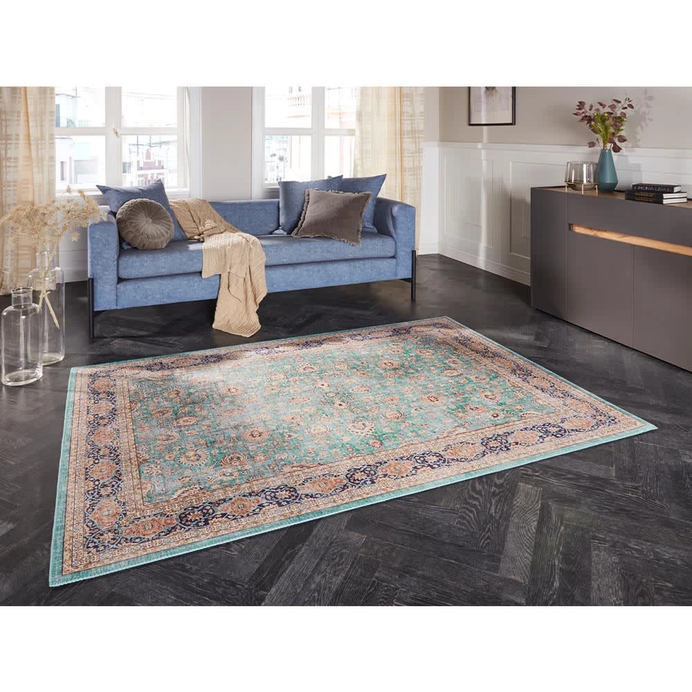 Kurzflor Teppich Keshan Maschad Jade 5 Kurzflor Teppich Keshan Maschad Jade – Bild 5