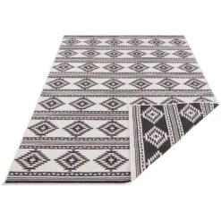 In- & Outdoor Wendeteppich Maple Schwarz Creme -Heimtextilien freundin home collection in and outdoor wendeteppich maple schwarz creme 2