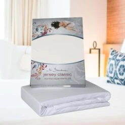 Spannbetttuch JERSEY CLASSIC In Schiefer -Heimtextilien gmd living spannbetttuch jersey classic in schiefer 2