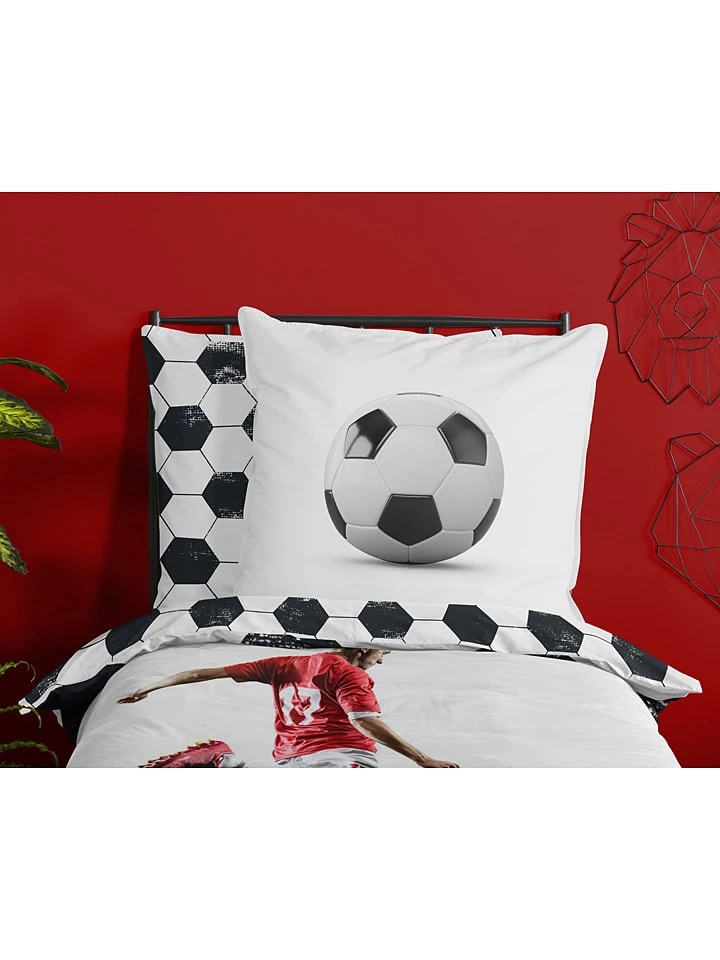 Renforcé-Bettwäsche-Set "Score" In Weiß 3 Renforcé-Bettwäsche-Set "Score" In Weiß – Bild 3