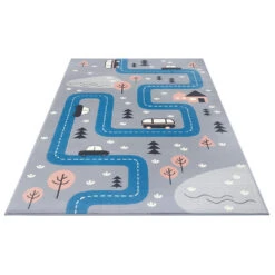 Kinderteppich Kurzflor Dream Street Grau Blau -Heimtextilien hanse home kinderteppich kurzflor dream street grau blau 2
