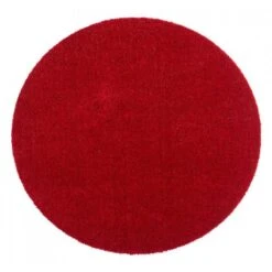 Kurzflor Fußmatte Soft & Clean Rund 75 Cm Bordeaux-Rot