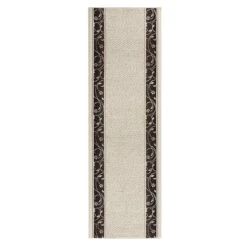 Kurzflor Teppich Läufer Plant Creme