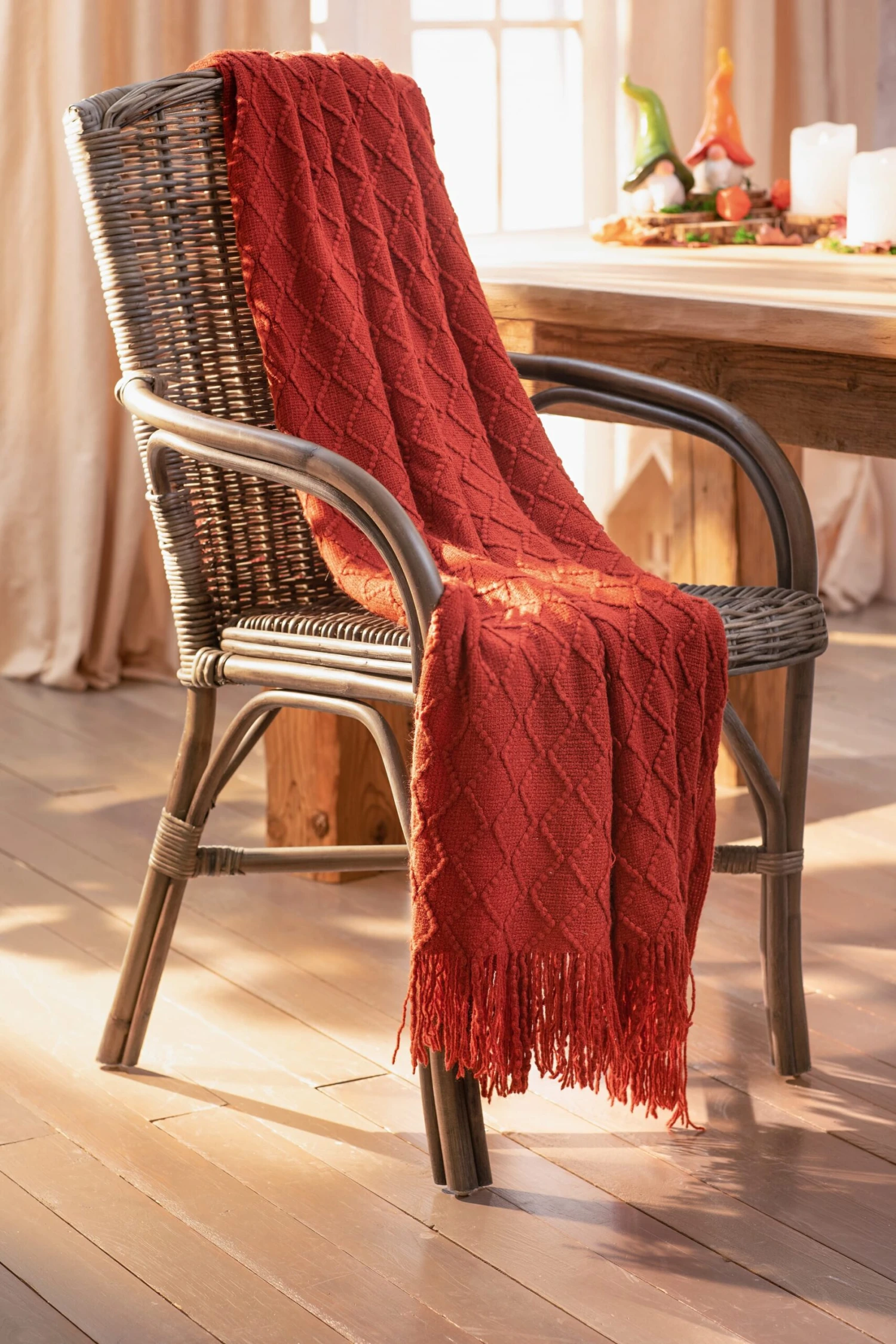 Kuscheldecke "Carmine" 1200x1520 In Rot 2 Kuscheldecke "Carmine" 1200x1520 In Rot – Bild 2