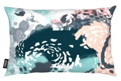 Heimtextilien 13 Heimtextilien -Heimtextilien juniqe kissen august in orange and turkis 1