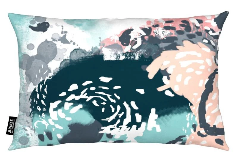 Kissen "August" In Orange & Türkis 2 Kissen "August" In Orange & Türkis – Bild 2