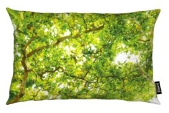 Kissen "Hazel Tree" In Grün & Weiß