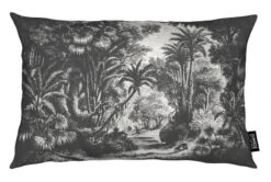 Kissen "Indian Jungle" In Grau & Schwarz