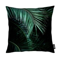 Kissen "Palm Leaves 9" In Grün & Schwarz