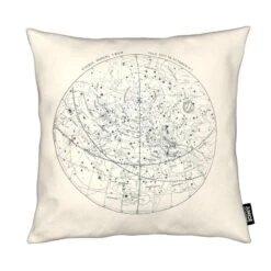 Kissen "Visible Heavens Blue" In Blau & Cremeweiß