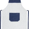 Schürze In Dunkelblau-weiß