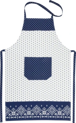 Schürze In Dunkelblau-weiß
