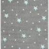 Teppich HEAVEN Silbergrau/mint