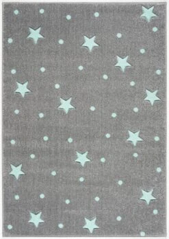 Teppich HEAVEN Silbergrau/mint