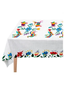 Tischdecke "Animals Otomi" In Weiß/ Bunt - (L)250x (B)140 Cm