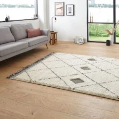 Vintage Teppich Kanuri Creme/schwarz -Heimtextilien mint rugs vintage teppich kanuri creme schwarz 3