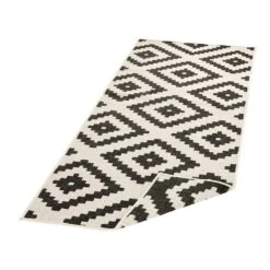 In- & Outdoor Teppich Malta Schwarz Creme -Heimtextilien northrugs in and outdoor teppich malta schwarz creme 5
