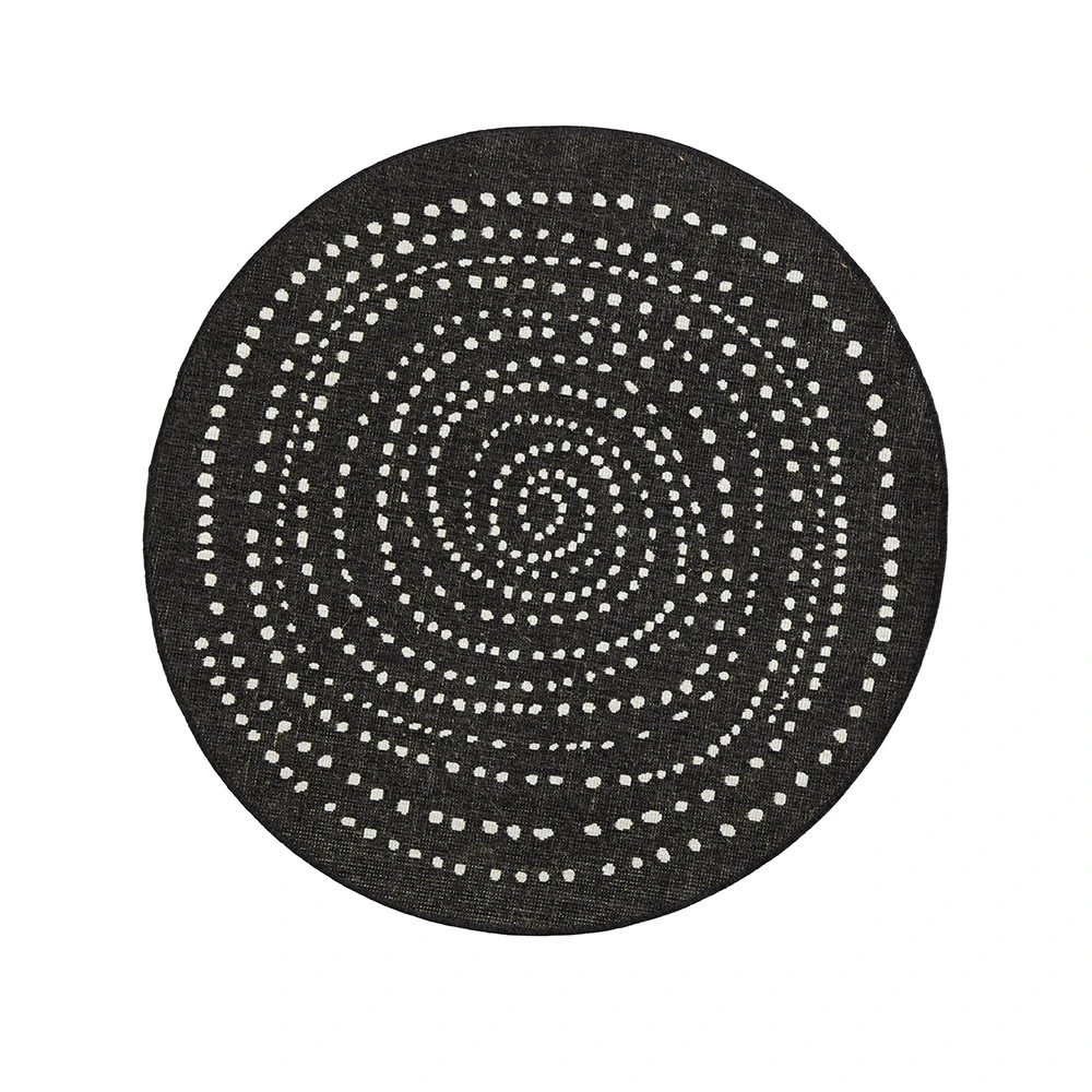 In- & Outdoor Wendeteppich Bali Schwarz Creme, Rund 2 In- & Outdoor Wendeteppich Bali Schwarz Creme, Rund – Bild 2