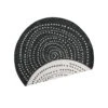 In- & Outdoor Wendeteppich Bali Schwarz Creme, Rund