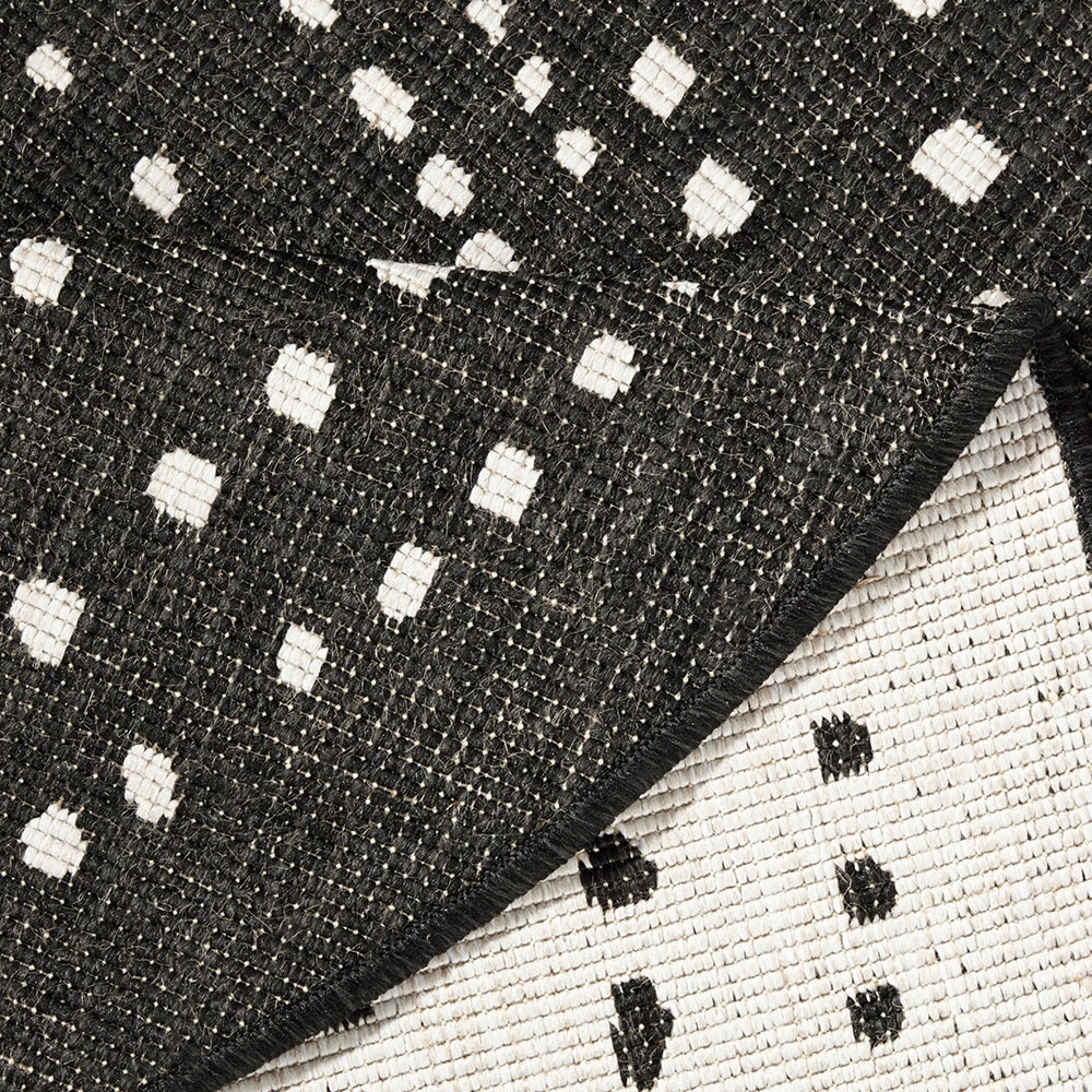 In- & Outdoor Wendeteppich Bali Schwarz Creme, Rund 3 In- & Outdoor Wendeteppich Bali Schwarz Creme, Rund – Bild 3