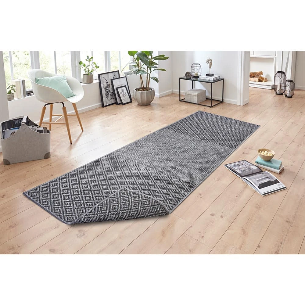 In- & Outdoor Wendeteppich Borneo Schwarz Silber 6 In- & Outdoor Wendeteppich Borneo Schwarz Silber – Bild 6