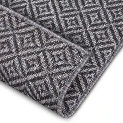 In- & Outdoor Wendeteppich Borneo Schwarz Silber 14 In- & Outdoor Wendeteppich Borneo Schwarz Silber -Heimtextilien northrugs in and outdoor wendeteppich borneo schwarz silber 6