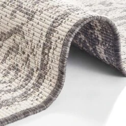 In- & Outdoor Wendeteppich Cebu Grau Creme -Heimtextilien northrugs in and outdoor wendeteppich cebu grau creme 2
