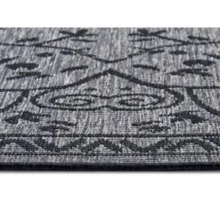 In- & Outdoor Wendeteppich Leyte Schwarz Silber -Heimtextilien northrugs in and outdoor wendeteppich leyte schwarz silber 3