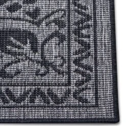 In- & Outdoor Wendeteppich Leyte Schwarz Silber -Heimtextilien northrugs in and outdoor wendeteppich leyte schwarz silber 4