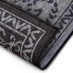 In- & Outdoor Wendeteppich Leyte Schwarz Silber -Heimtextilien northrugs in and outdoor wendeteppich leyte schwarz silber 5